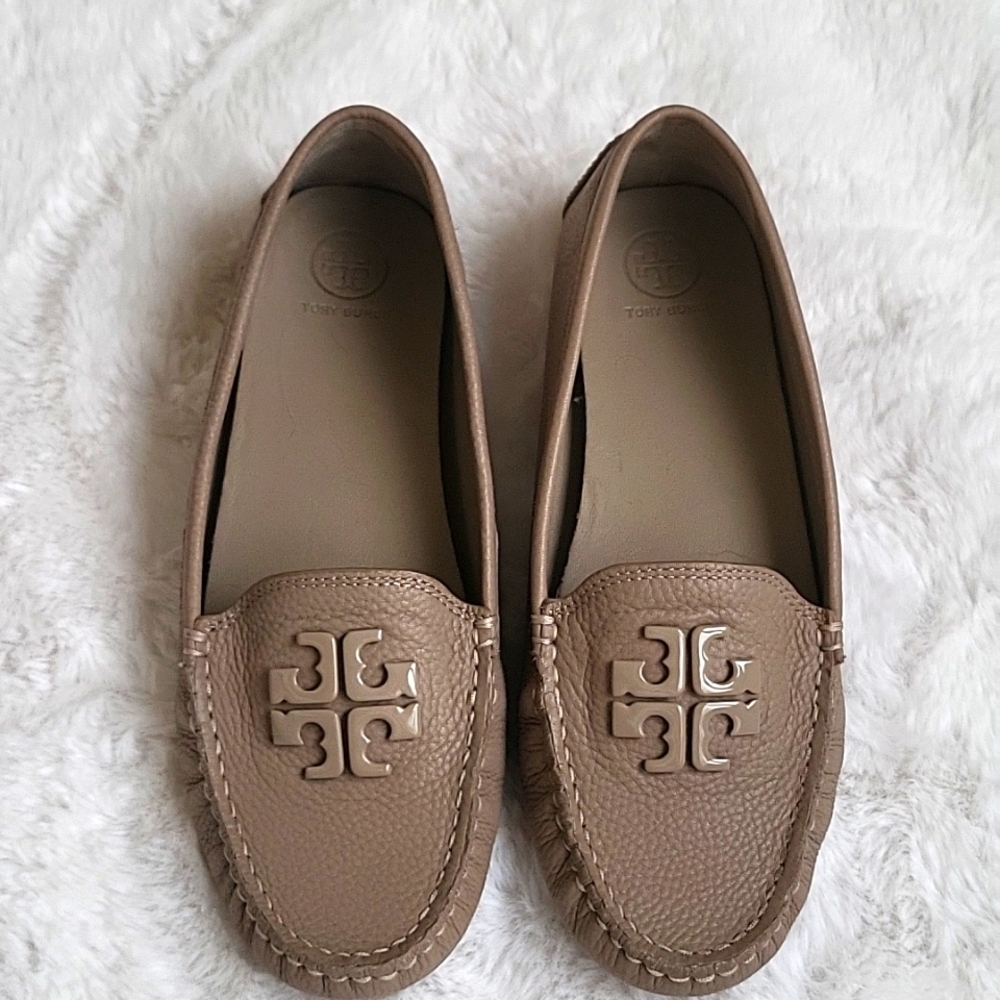 Grey Tory Burch Loafers